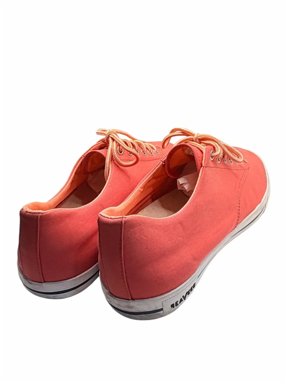 SeaVees Hermosa Plimsoll Lava Twill Canvas Sneakers Men’s Size 10.5 Coral